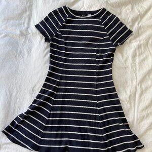 Urban Outfitters BDG navy and white striped skater dress